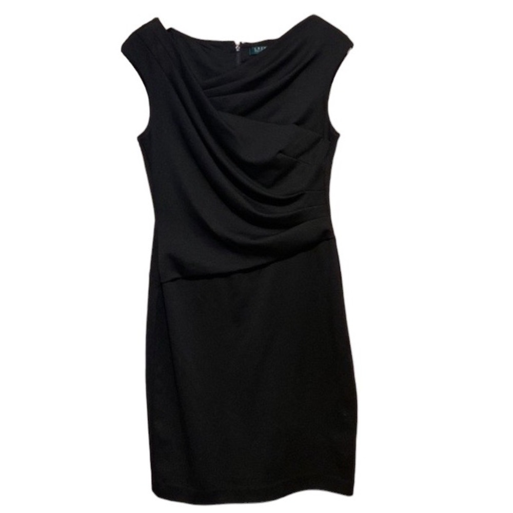 Lauren Ralph Lauren black midi dress size 8